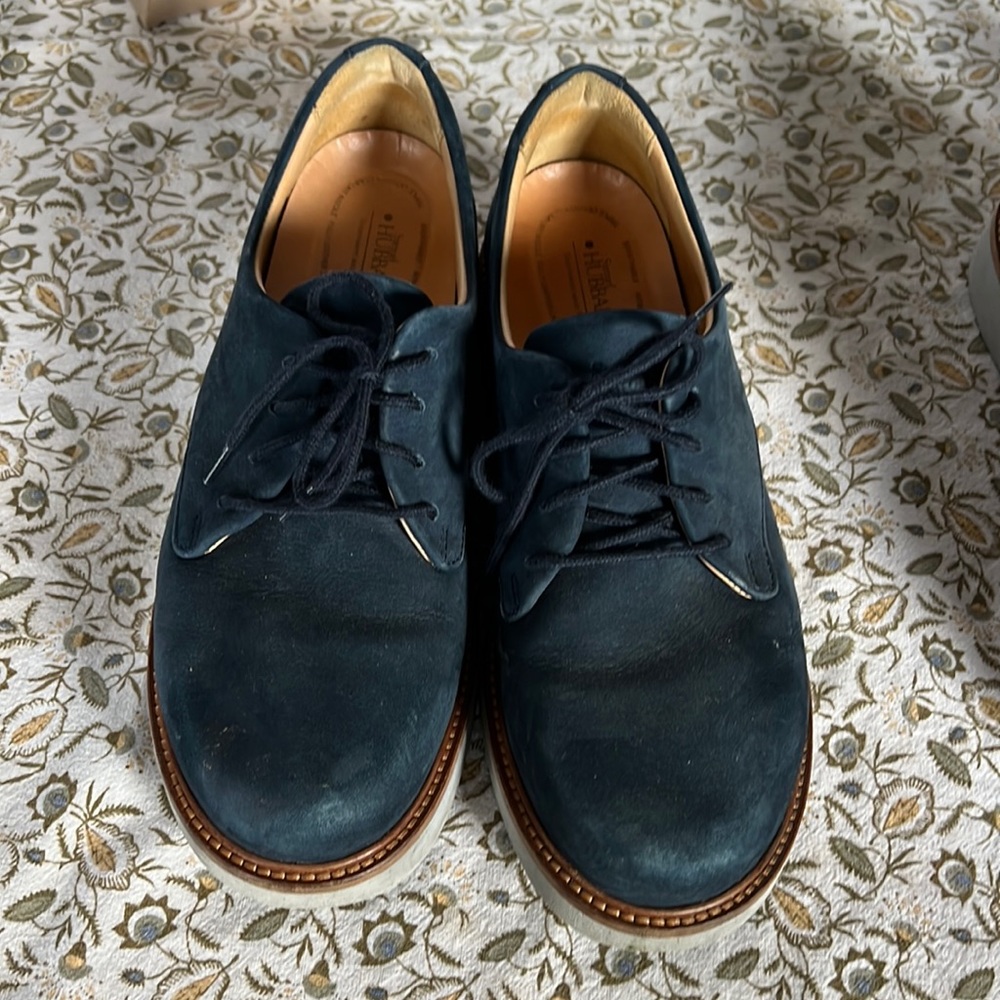 Samuel Hubbard Vibram Oxfords Womens Size 9.5 Leather W1100-037 Lace Up Blue
